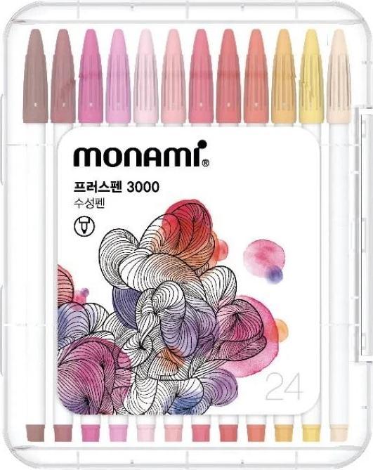 Monami Plus Pen 3000 Fineliner, 24 Farben (24 colori, 24 x)