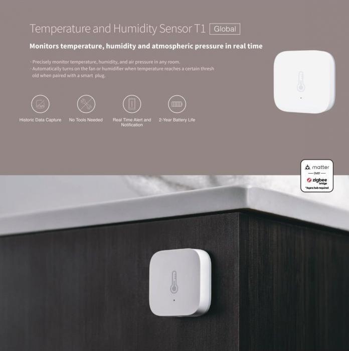 Actual product image Aqara Temperature and humidity sensor T1