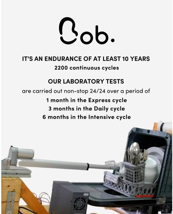 Actual product image Daan Tech Bob white/silver dishwasher