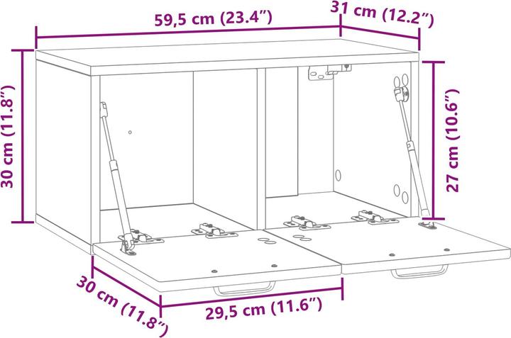 Image du produit vidaXL TV-Ständer (59.50 x 31 x 30 cm)