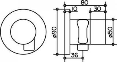 Productafbeelding Keuco 2-weg afsluiter/omschakelventiel IXMO