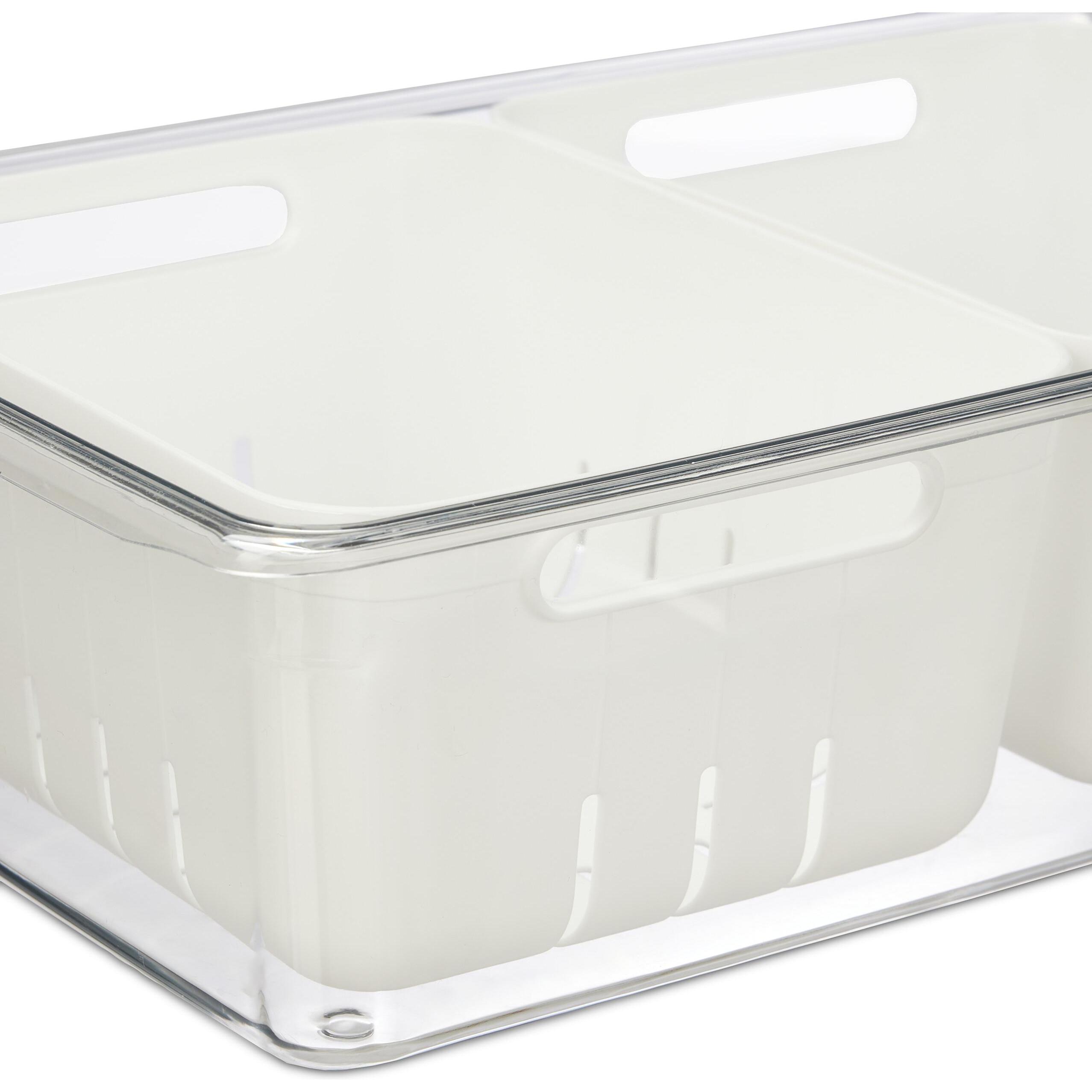 Relaxdays 2x Kühlschrank-Organizer, Küchen Organizer, Transparent