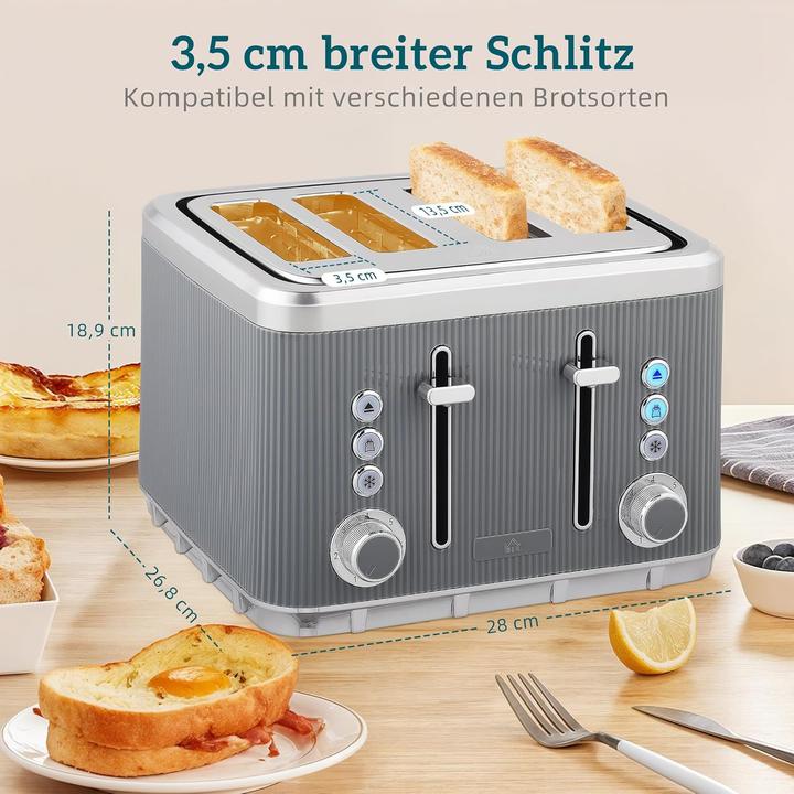 Produktbild Homcom Wasserkocher & Toaster Set mit Edelstahl-Innenraum (1.70 l)