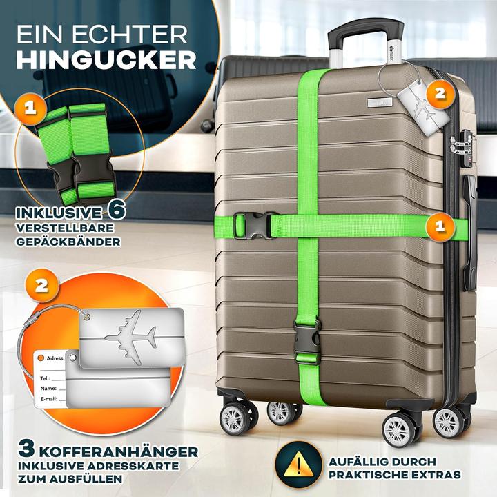 Actual product image Tillvex 3-teiliges Reisekoffer Set mit Gepäckwaage & Kofferzubehör