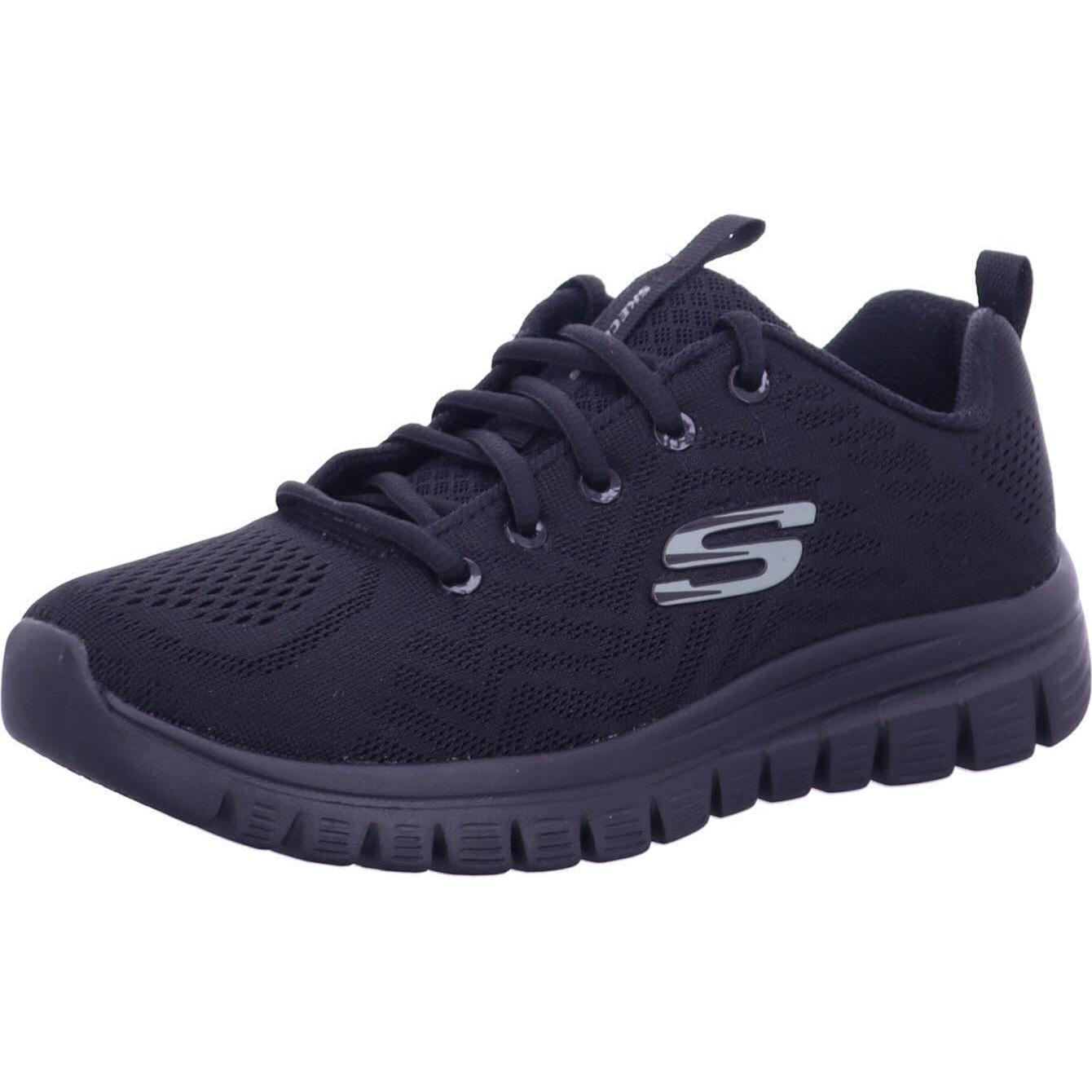 Skechers, Damen, Sneaker, Schnürschuhe, Schwarz, (42)