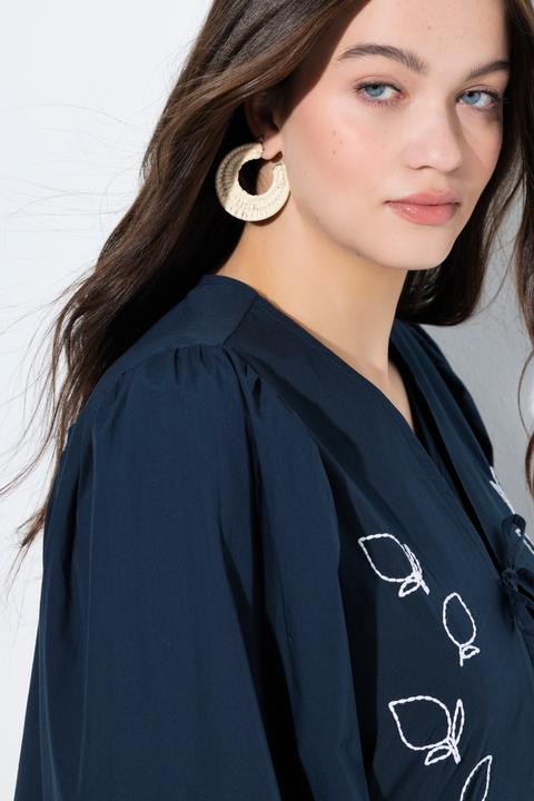 Actual product image Ulla Popken Eco Cotton Leaf Embroidered Jacket (50, 52)