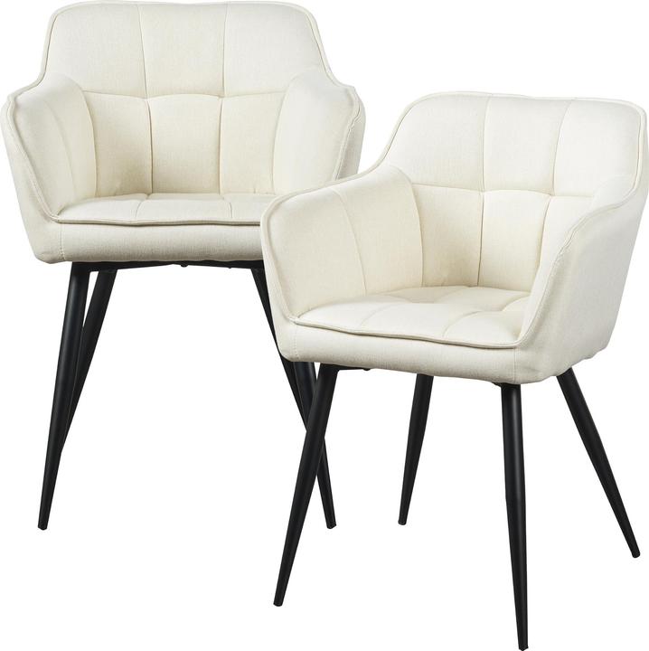 Stuhlbeine: Schwarz, Sitzbezug: Beige