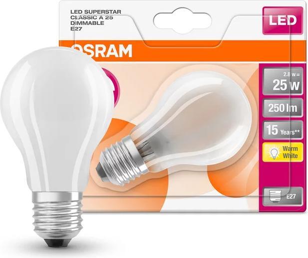 Actual product image Osram Retrofit Classic A (E27, 2.80 W, 250 lm, 1 x, E)