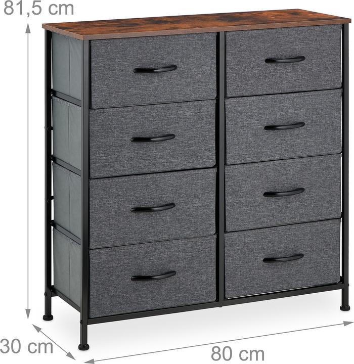 Image du produit Relaxdays Commode (80 x 30 x 81.5 cm)