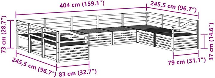 Produktbild vidaXL Outdoor-Sofa