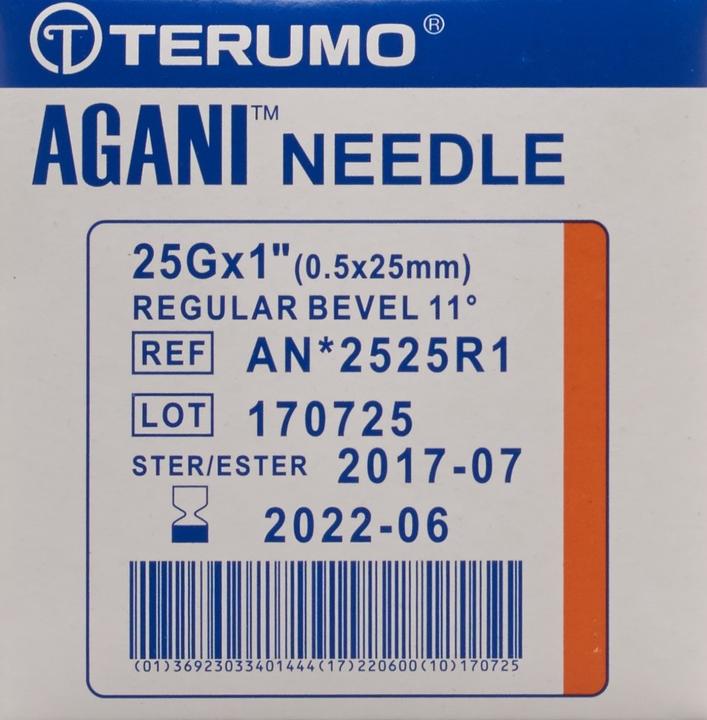 Immagine prodotto Terumo Agani Cannula monouso 25G 0,5x25mm arancione (100 pz)