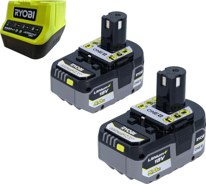 Produktbild Ryobi R18AG7-0 Akku Winkelschleifer 18 V 125 mm Brushless + 2x Akku 5,0 Ah + Ladegerät (125 mm)