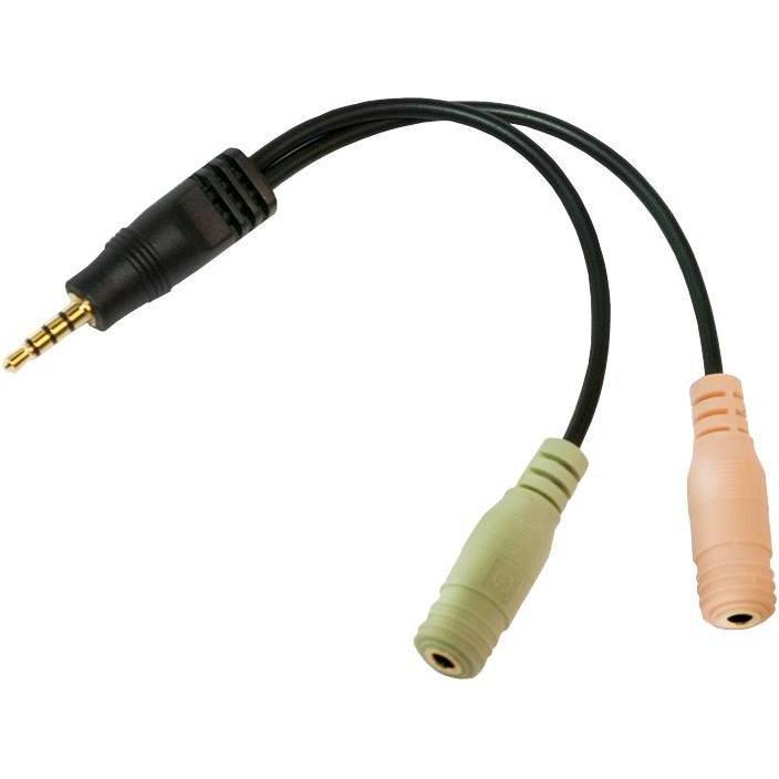 LogiLink Klinkenadapter (Audio Splitter), Audio Adapter, Schwarz