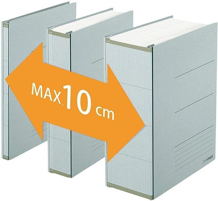 Actual product image Plus Japan Zero Max Folder grey cardboard 1-10 cm DIN A4 (A4, 100 mm, 1 Piece)
