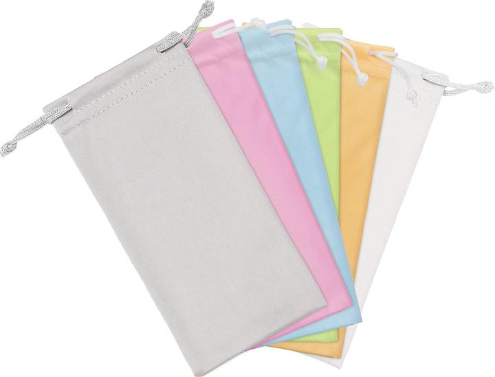 Only-Bags.Store Mikrofaser Brillenetuis Sonnenbrillentaschen 6 Stück, Slip in Brillen Sonnenbrillentaschen