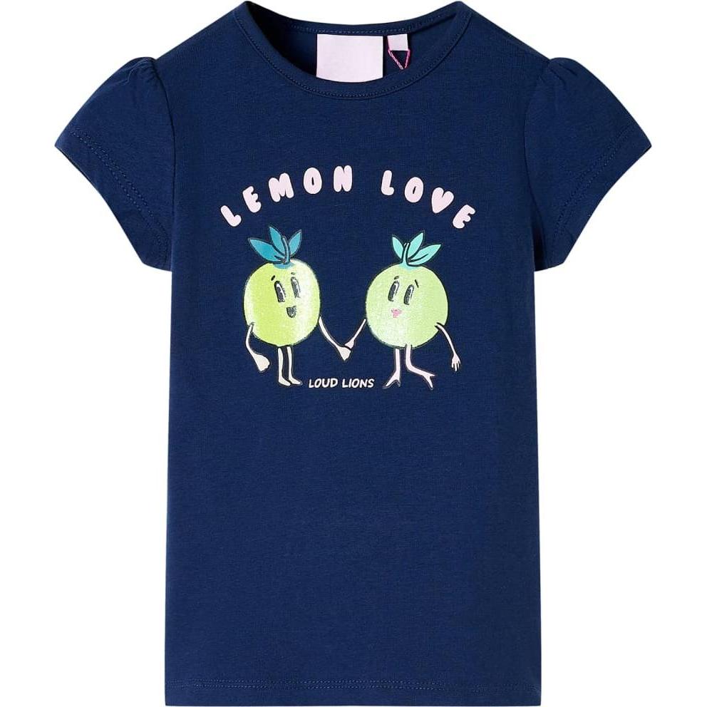 VidaXL, Jungen, Shirt, Kinder-T-Shirt Marineblau 92,Material: 95 % Baumwolle. 5, Blau, (92)