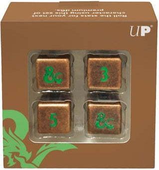 Ultra Pro Neu UP - Heavy Metal Feywild Copper and Green D6 Dice Set (4ct) for Dungeons & Dragons