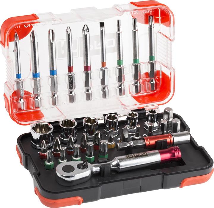 Actual product image RS PRO 34pcs ratchet bit socket set