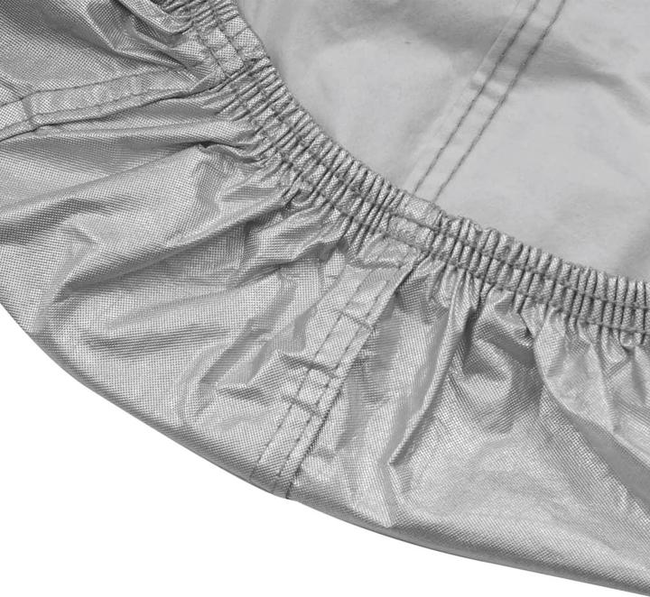 Actual product image vidaXL Car Cover for Saloon Buckle Strap Full Silver XL PEVA