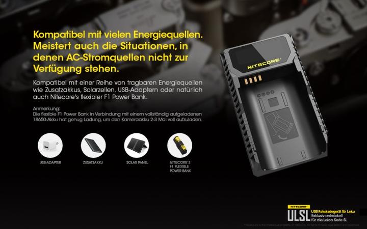 Actual product image Nitecore Ulsl (Camera battery charger)