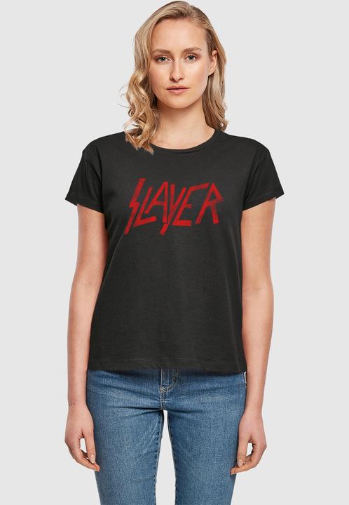 Produktbild Merchcode Ladies Slayer - Distressed Logo Box Tee - 170487 (4XL)