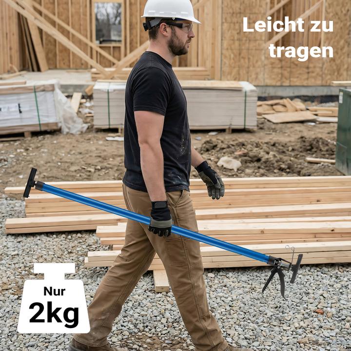 Actual product image Wiltec Ceiling support 115-290cm 30kg Steel assembly support One-handed support Construction support (2900 mm)