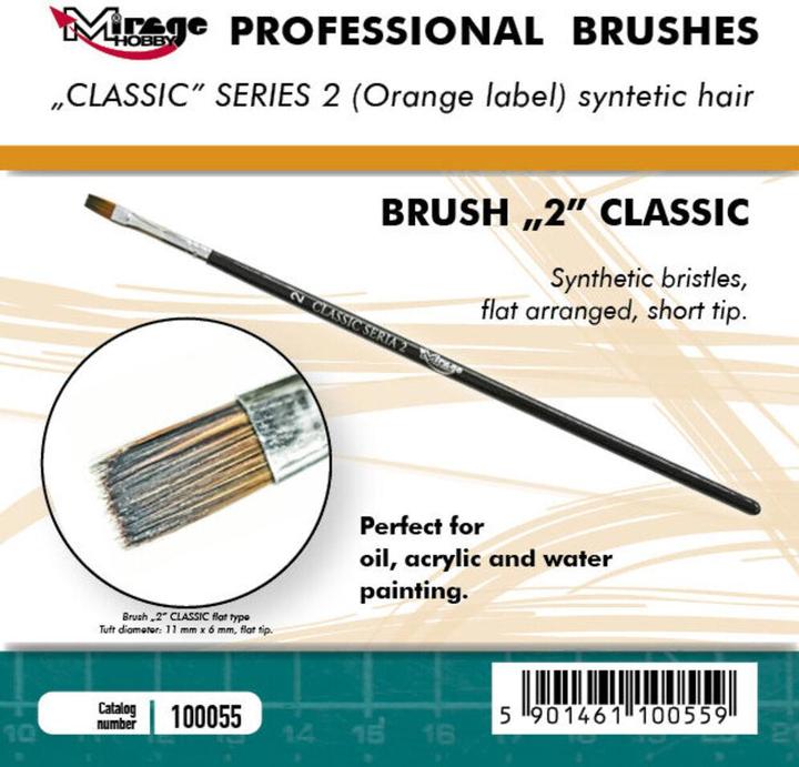 Produktbild Mirage Hobby Mirage Brush Flat High Quality Classic Series 2 size 2 (2 mm)