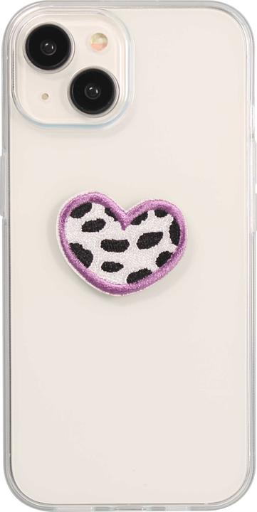 Immagine prodotto PhoneLook Adesivo Sticker per smartphone ricamato in 3D con un cuore maculato di mucca