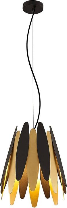 Lucande Lounit pendant light Black/Gold (E27)