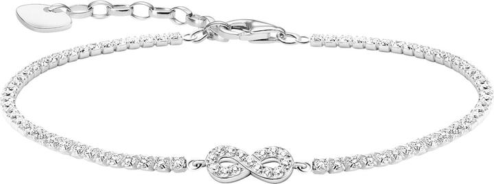 Immagine prodotto Thomas Sabo Bracciale tennis Infinity con pietre bianche in argento (19 cm, Argento 925 riciclato)