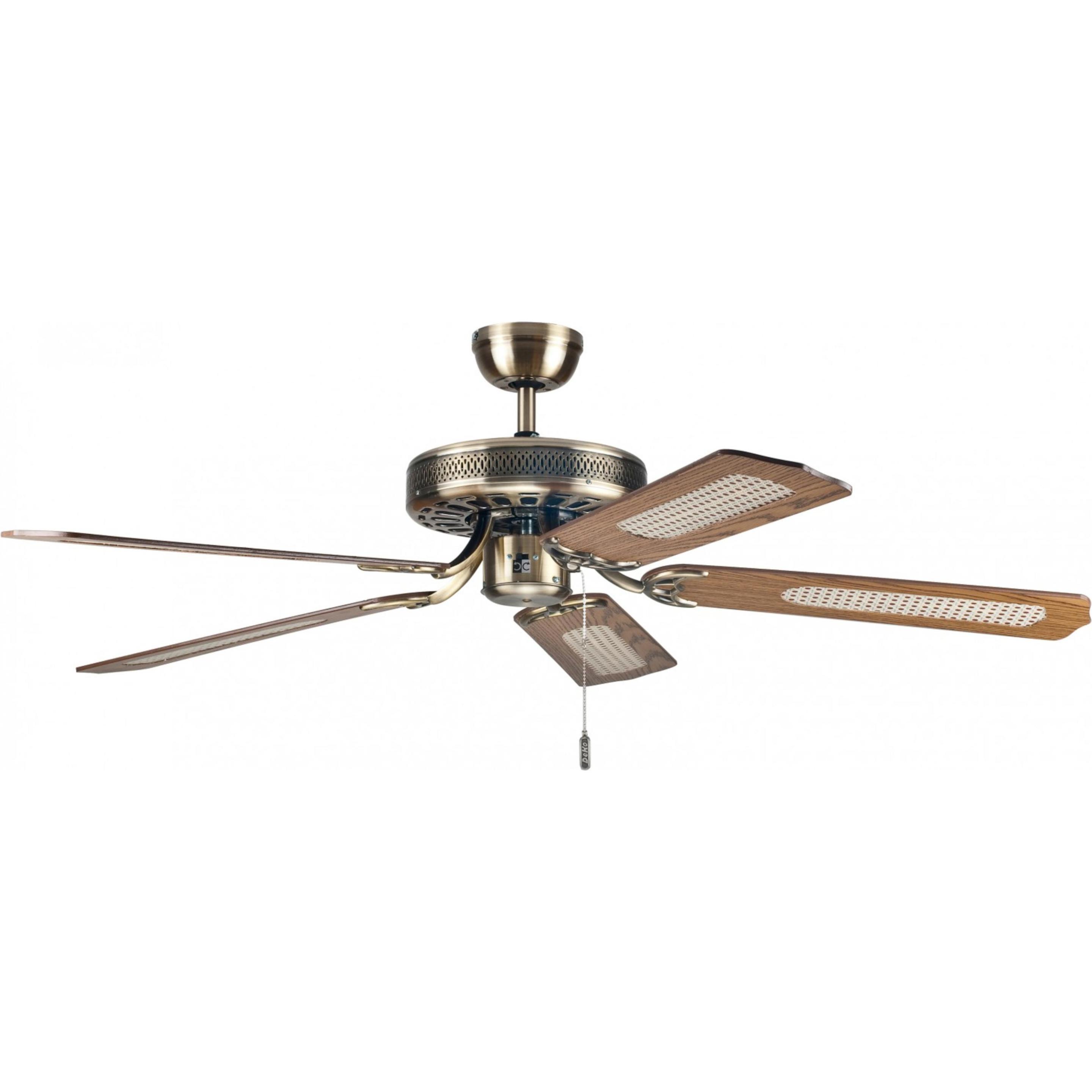 Deko Deckenventilator Paloma Plus mit Zugschnur 132 cm, Ventilator, Braun