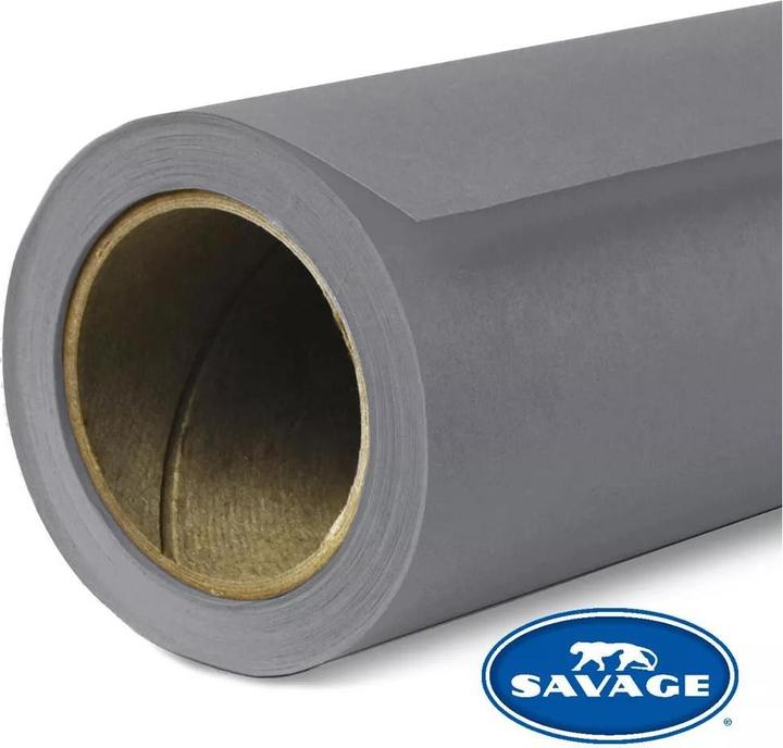 Actual product image Savage Background paper 2.72 x 11m Smoke Gray (272 cm, 1100 cm)
