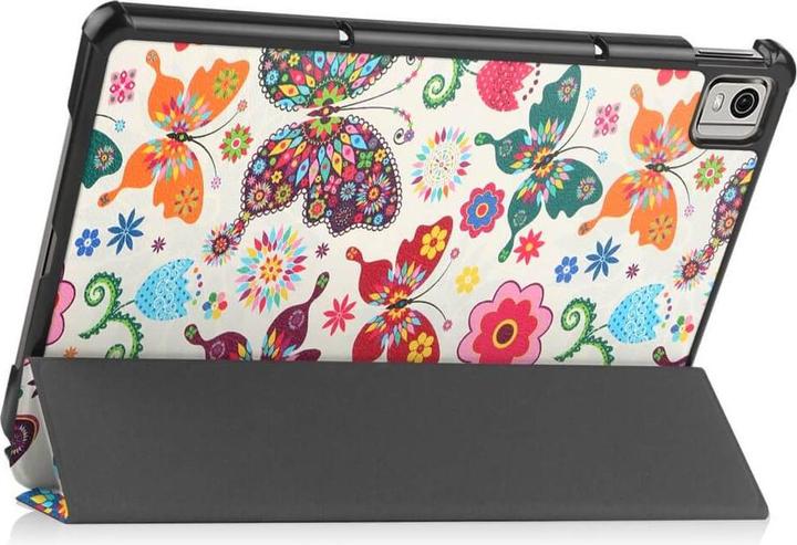 Actual product image Cover-Discount Nokia T21 - Tri-fold Smart Case Butterflies (Nokia T21)