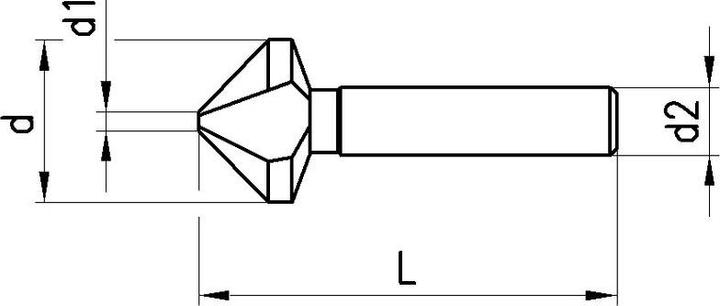 Actual product image Neriox Countersink 90° HSS, TiN, DIN 335C, Ø 15.0 (15 millimetres)