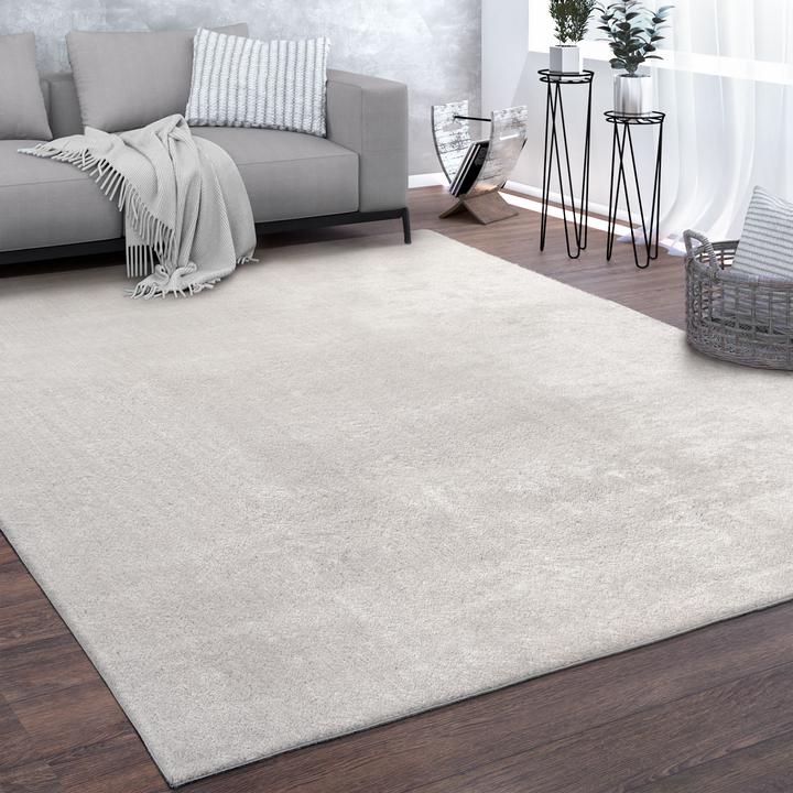 Immagine prodotto Paco Home 1A Teppich Weich Super Soft Wohnzimmer Silber - 140x200 (140x200 cm)