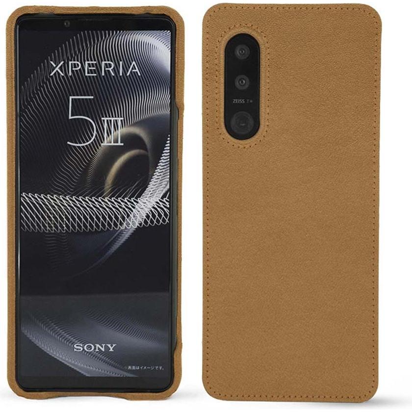 Noreve Lederschutzhülle (Sony Xperia 5 III), Smartphone Hülle, Braun