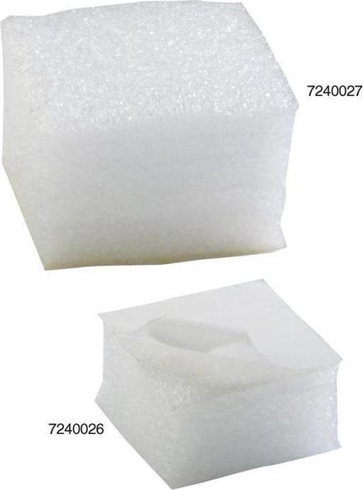 Actual product image Transpak Foam pads dimensions 50x50x25mm white slightly adhesive (2 Piece)