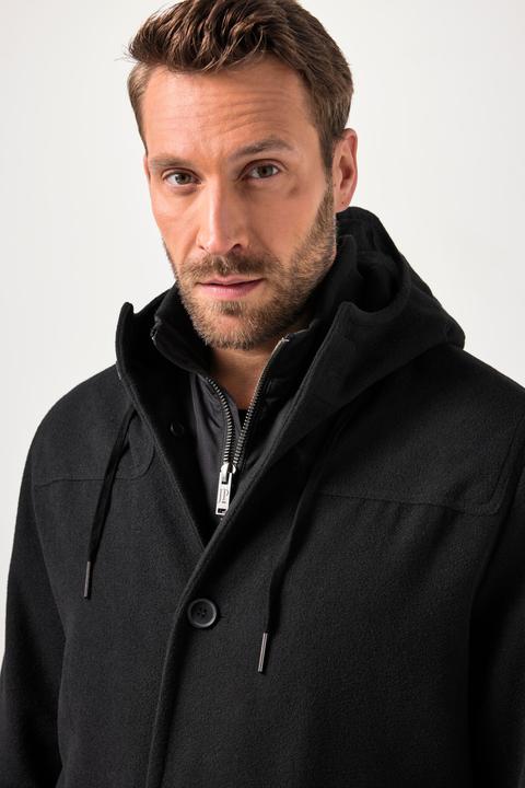 Produktbild JP1880 Wolloptik Funktionsmantel, wasserabweisend, Kapuze, Zipper, bis 7 XL (5XL)