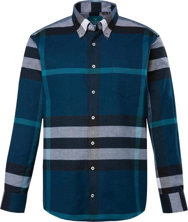 Produktbild Boston Park Karo-Flanellhemd, Langarm, Buttondown-Kragen, Comfort Fit (3XL)