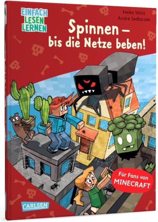 Actual product image Lesenlernen mit Spass – Minecraft 8: Spinnen – bis die Netze beben! (German, Heiko Wolz, André Sedlaczek, 2023)