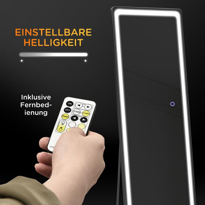 Produktbild Homcom Ankleidespiegel mit LED-Beleuchtung (40 x 51 x 156.5 cm)