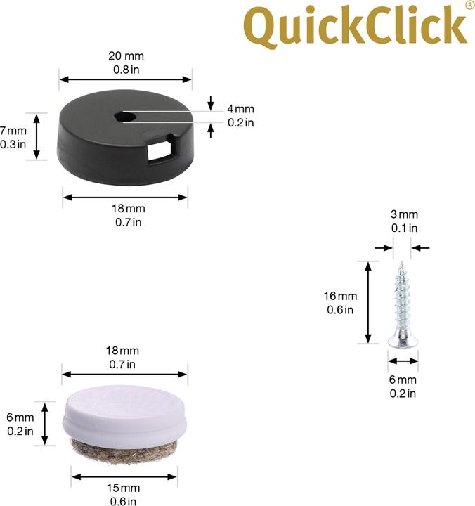 Produktbild QuickClick (Filzgleiter, 4 Stk.)