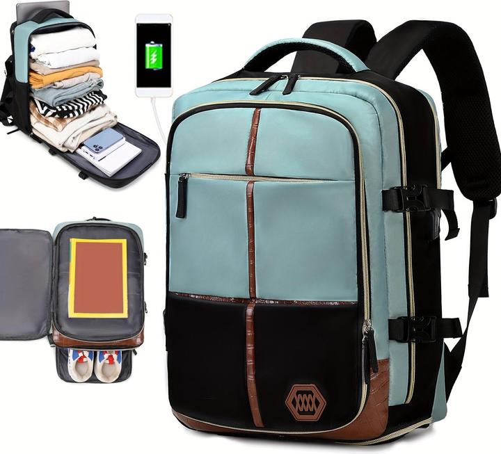 Only-Bags.Store Multifunktionaler Reiserucksack, Laptop-Schultasche mit Airline-Zulassung