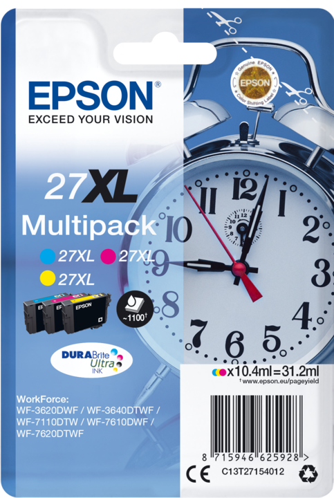 Epson 27XL Multipack - 3 ml - XL - jaune, cyan, magenta (M, C, Y)