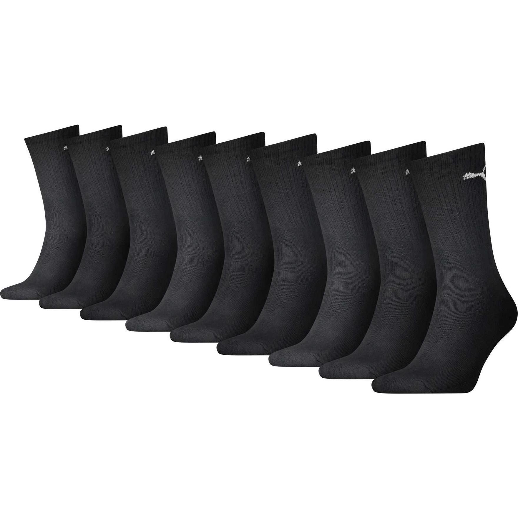 Puma, Herren, Socken, Crew Socke 9p Ecom, Schwarz, (9er Pack, 35 - 38)