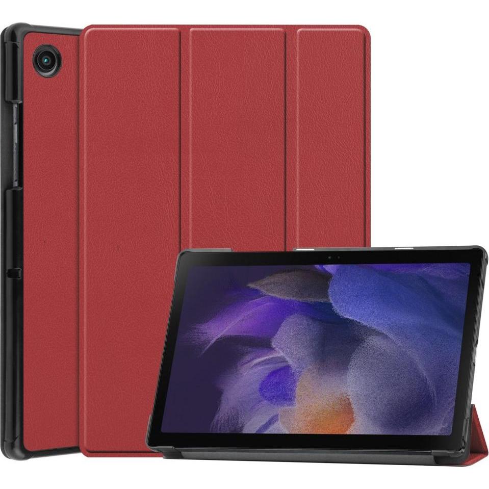 Cover-Discount Galaxy Tab A8 10.5 - Tri-fold Smart Case weinrot (Galaxy Tab A8), Tablet Hülle, Rot
