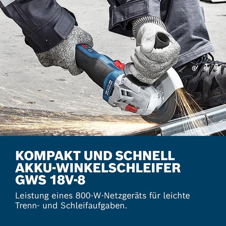 Productafbeelding Bosch Professional Bosch Winkelschleifer GWS 18V-8 (2x5,0Ah, L) (125 mm)