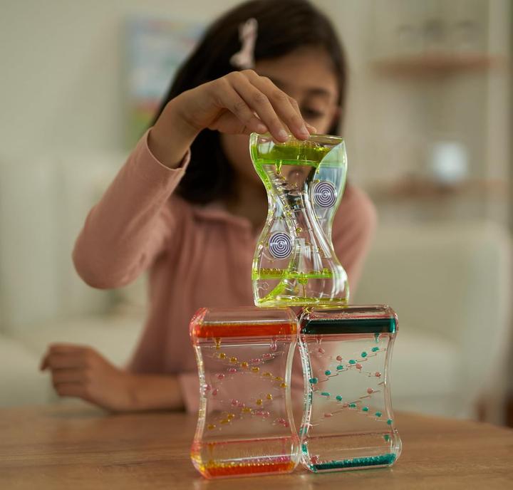 Produktbild The twiddlers Flüssige Sanduhr Stepping Liquid Motion Timer 3er-Set