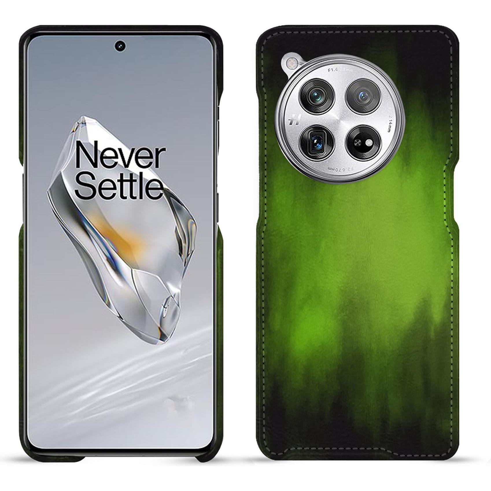 Noreve Lederschutzhülle (OnePlus 12), Smartphone Hülle, Grün
