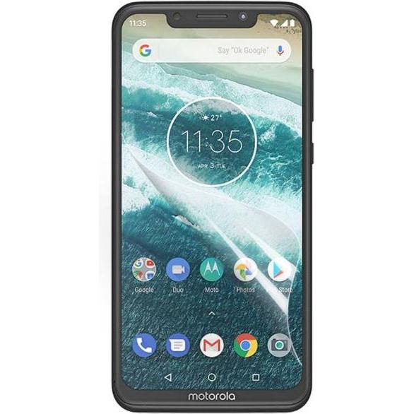 MU Budget Schutzfolie HD klar (1 Stück, Motorola One), Smartphone Schutzfolie, Transparent